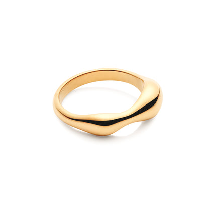 GOLD FLUID BAND RING